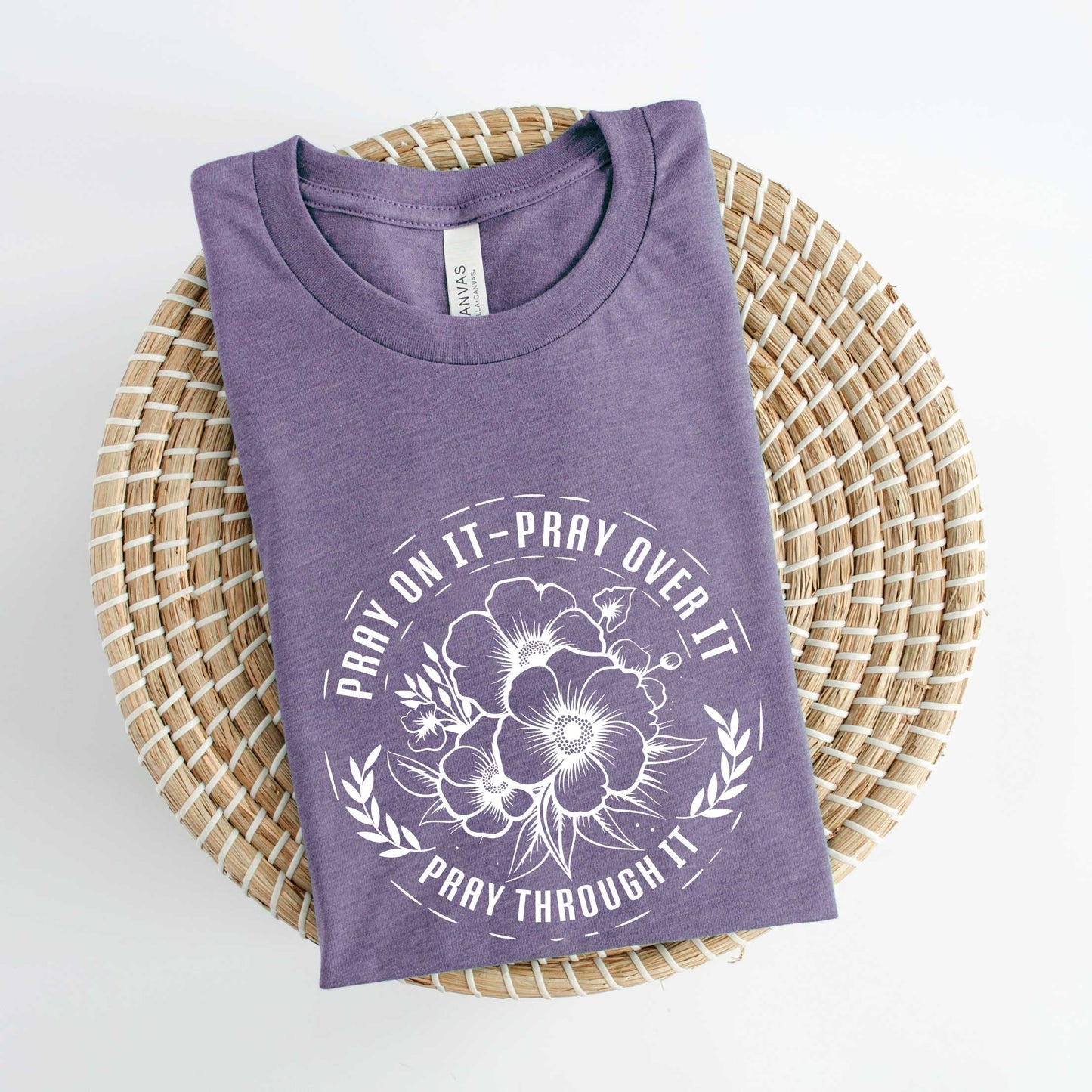 Pray On It Flower | Short Sleeve Crew Neck