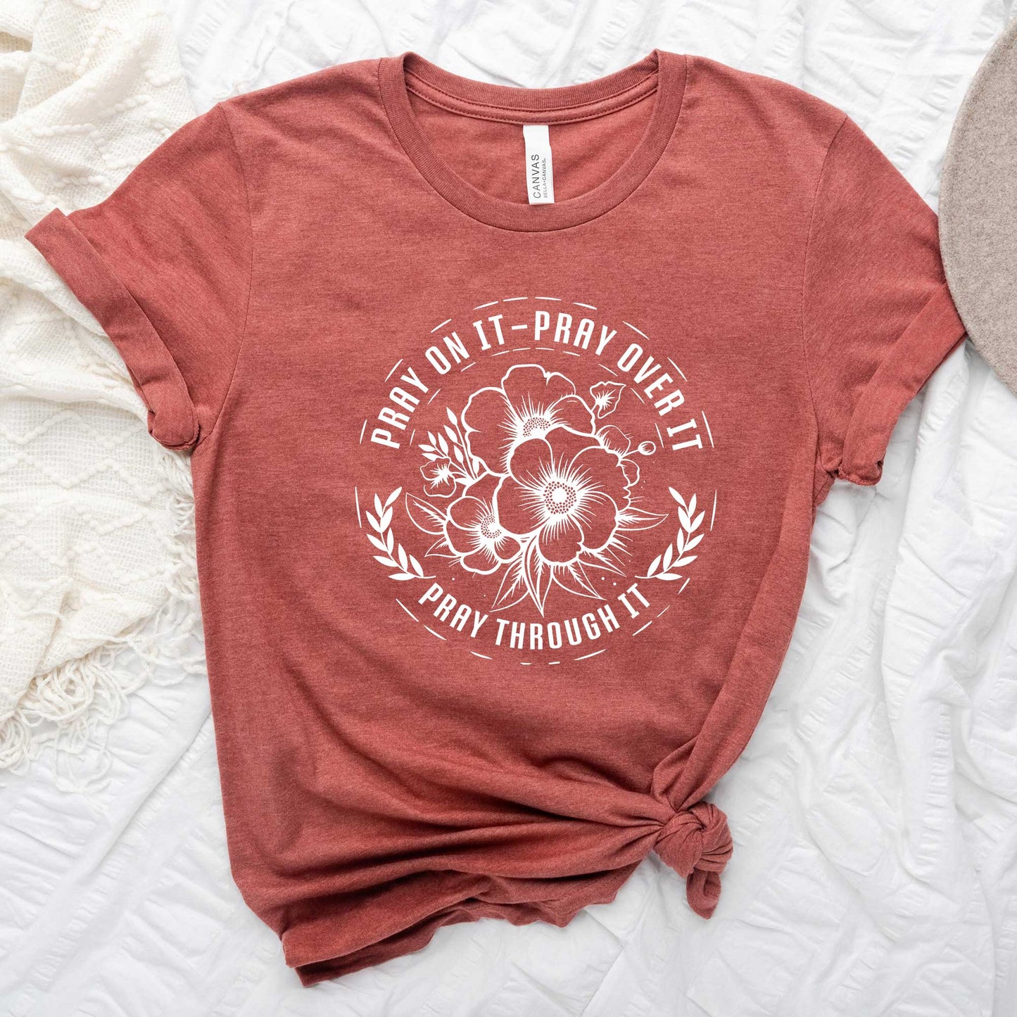Pray On It Flower | Short Sleeve Crew Neck
