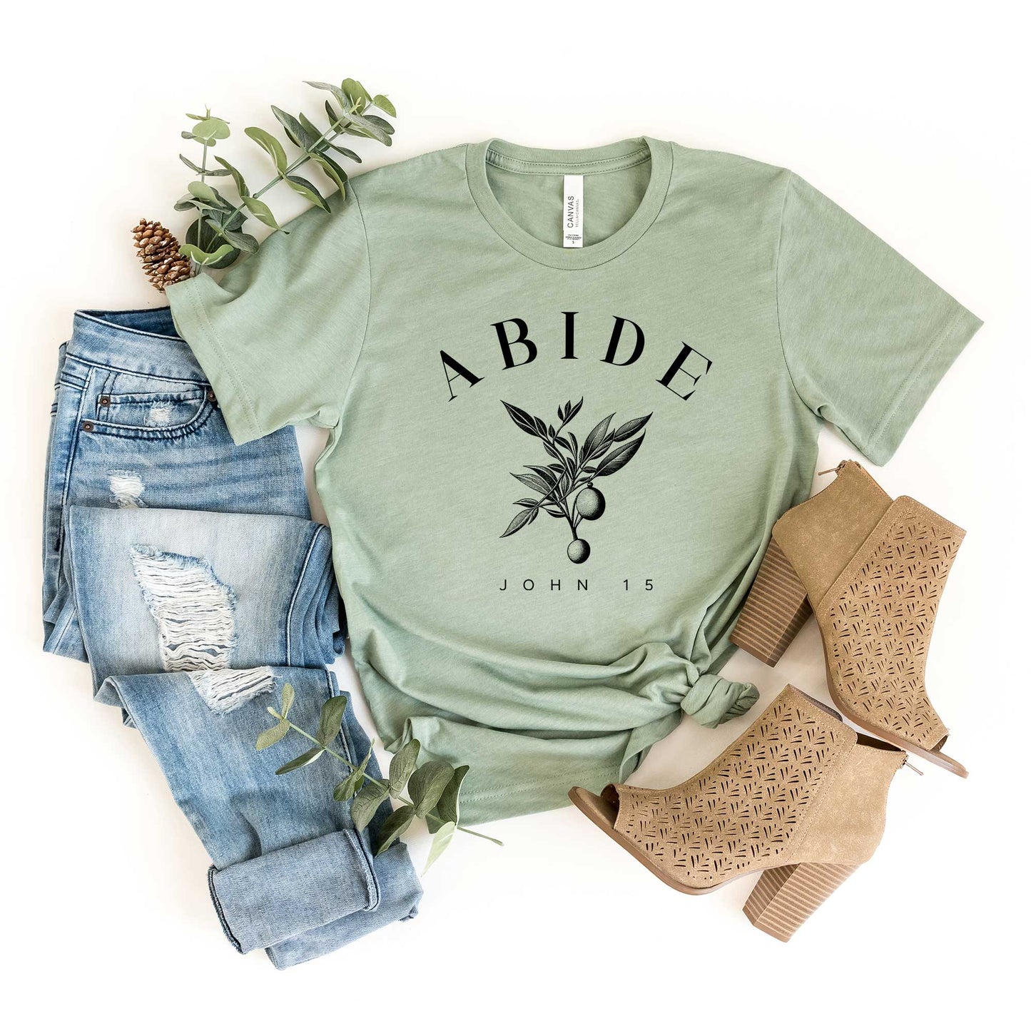 Abide Curved | Short Sleeve Crew Neck