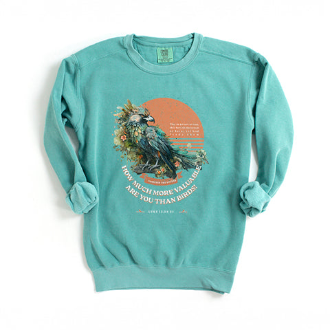 Floral Raven | Garment Dyed Sweatshirt