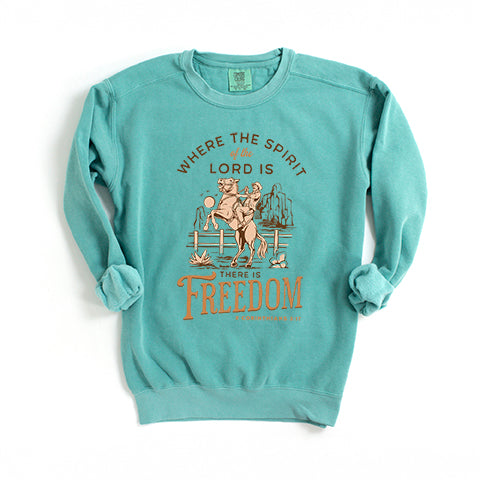Spirit Of The Lord Freedom | Garment Dyed Sweatshirt