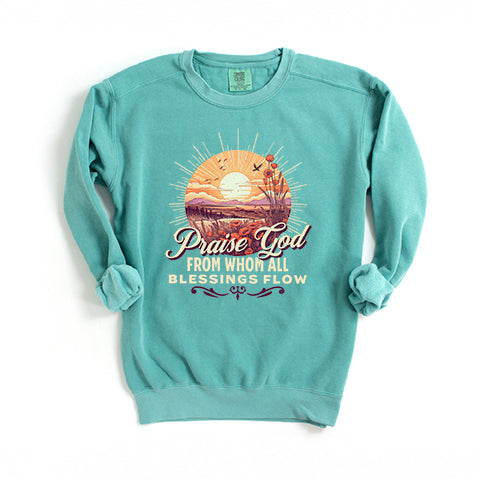 From Who All Blessings Flow | Garment Dyed Sweatshirt