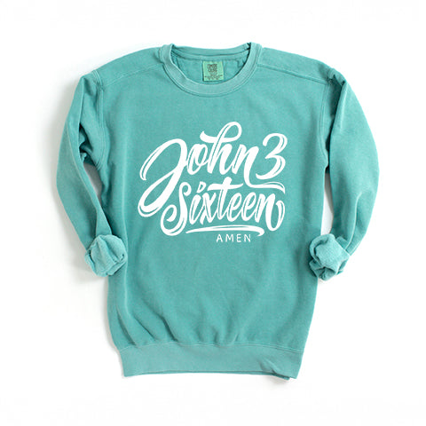 John 3 Sixteen | Garment Dyed Sweatshirt
