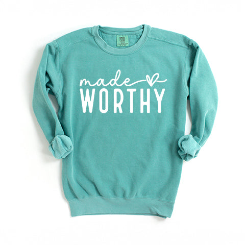 Made Worthy Heart | Garment Dyed Sweatshirt