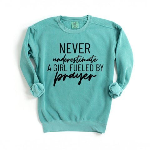 Never Underestimate a Girl | Garment Dyed Sweatshirt