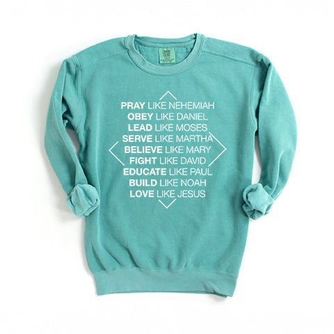 Spiritual Super Role Models | Garment Dyed Sweatshirt