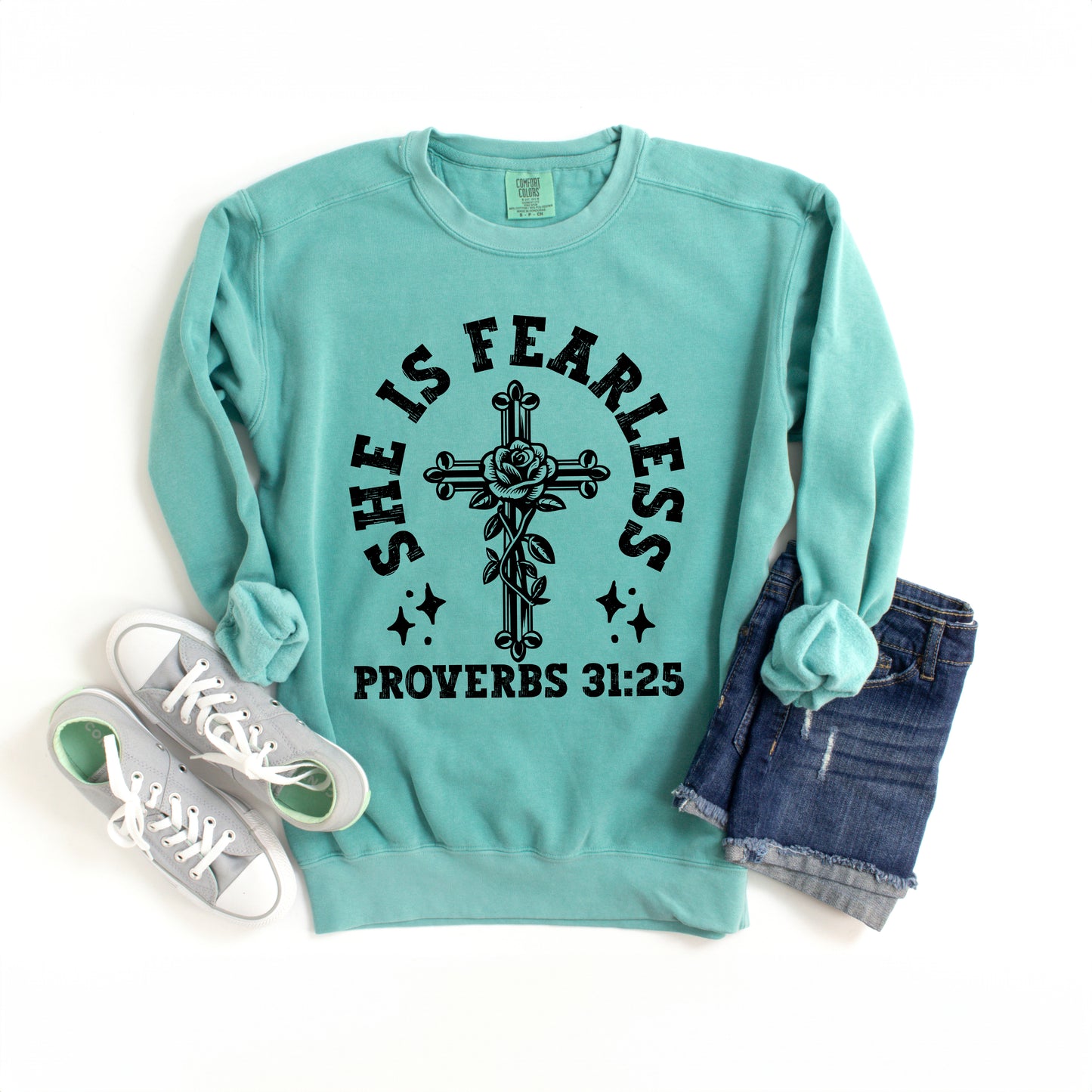 She Is Fearless | Garment Dyed Sweatshirt