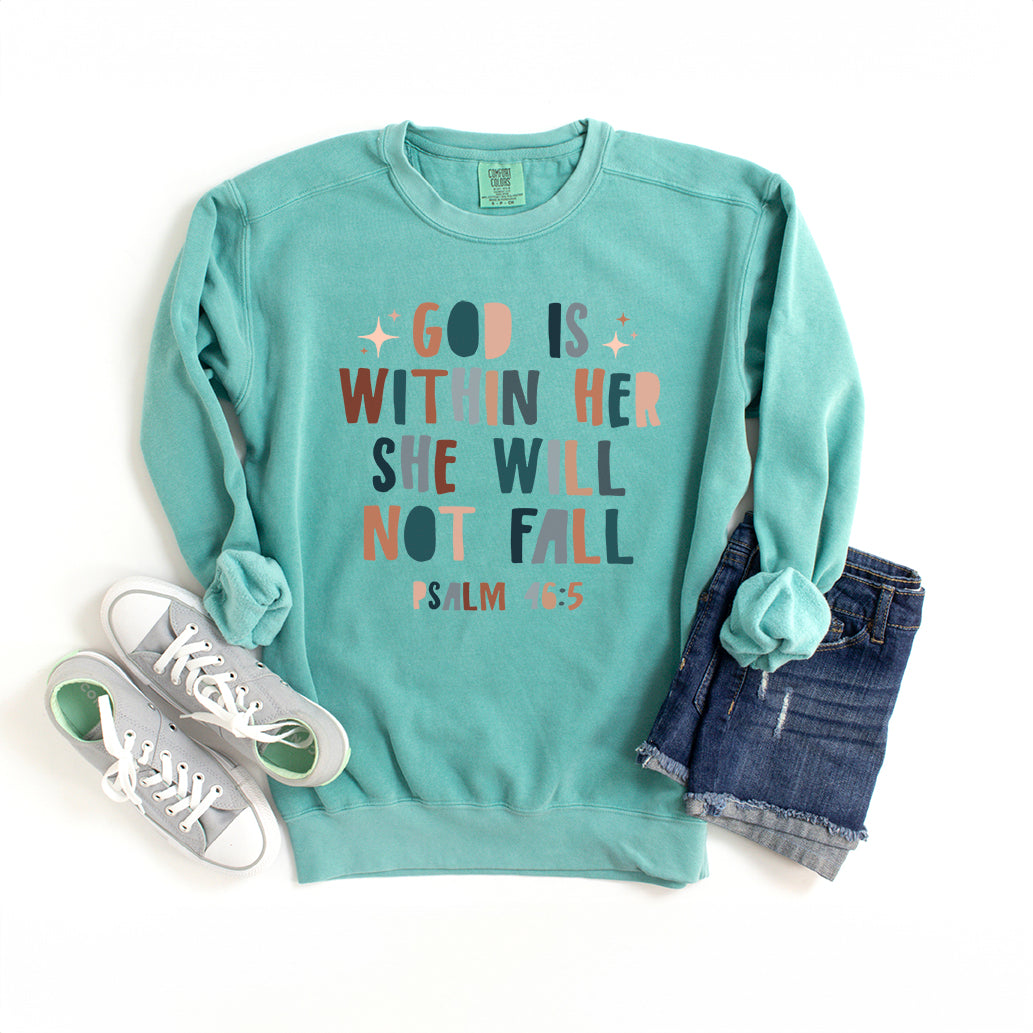 She Will Not Fall | Garment Dyed Sweatshirt