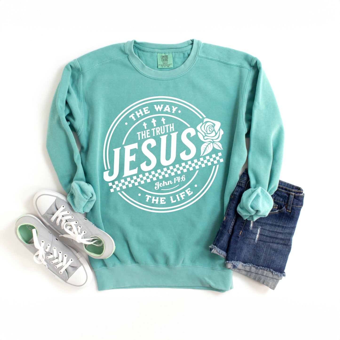 Jesus The Way | Garment Dyed Sweatshirt