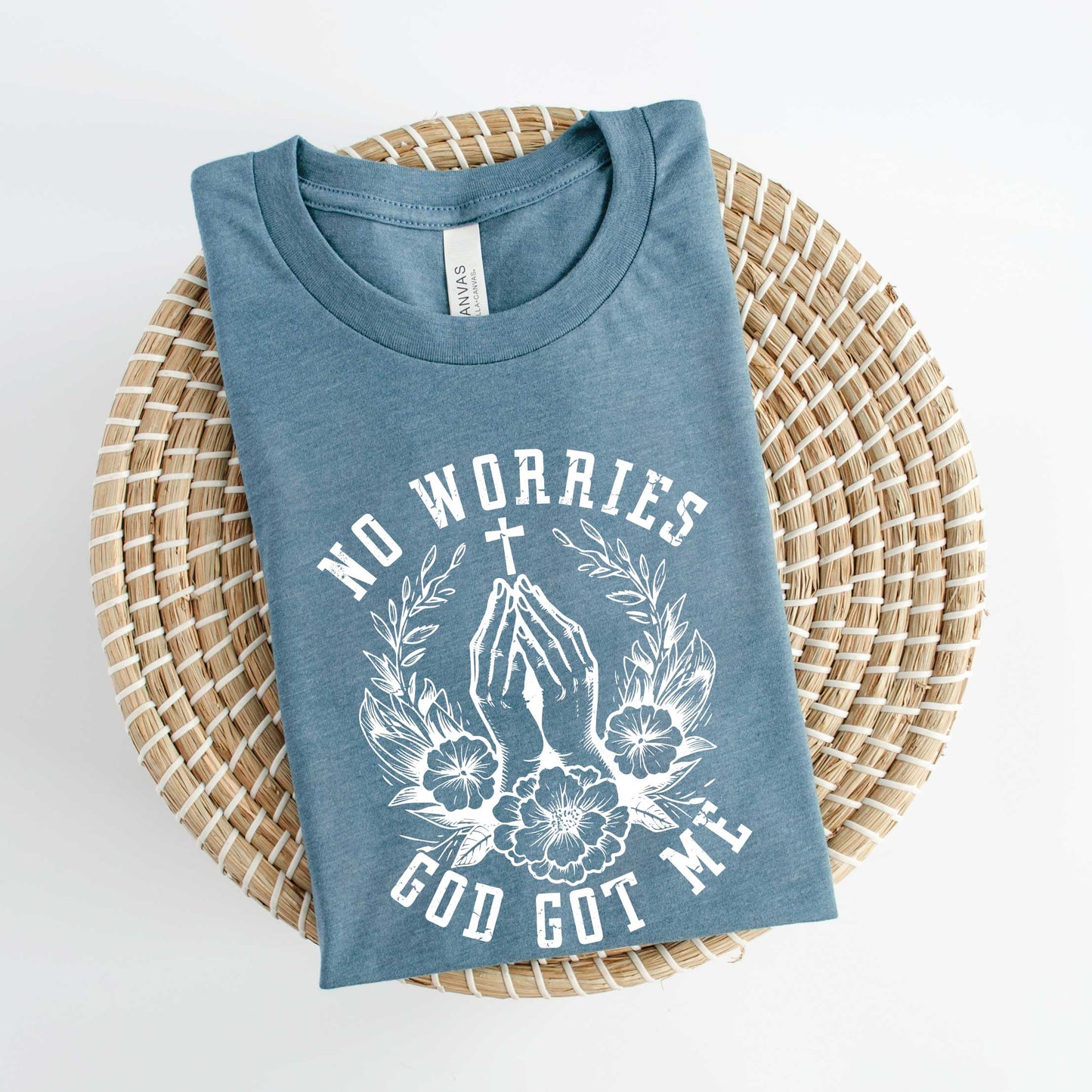 No Worries Cross | Short Sleeve Graphic Crew Neck