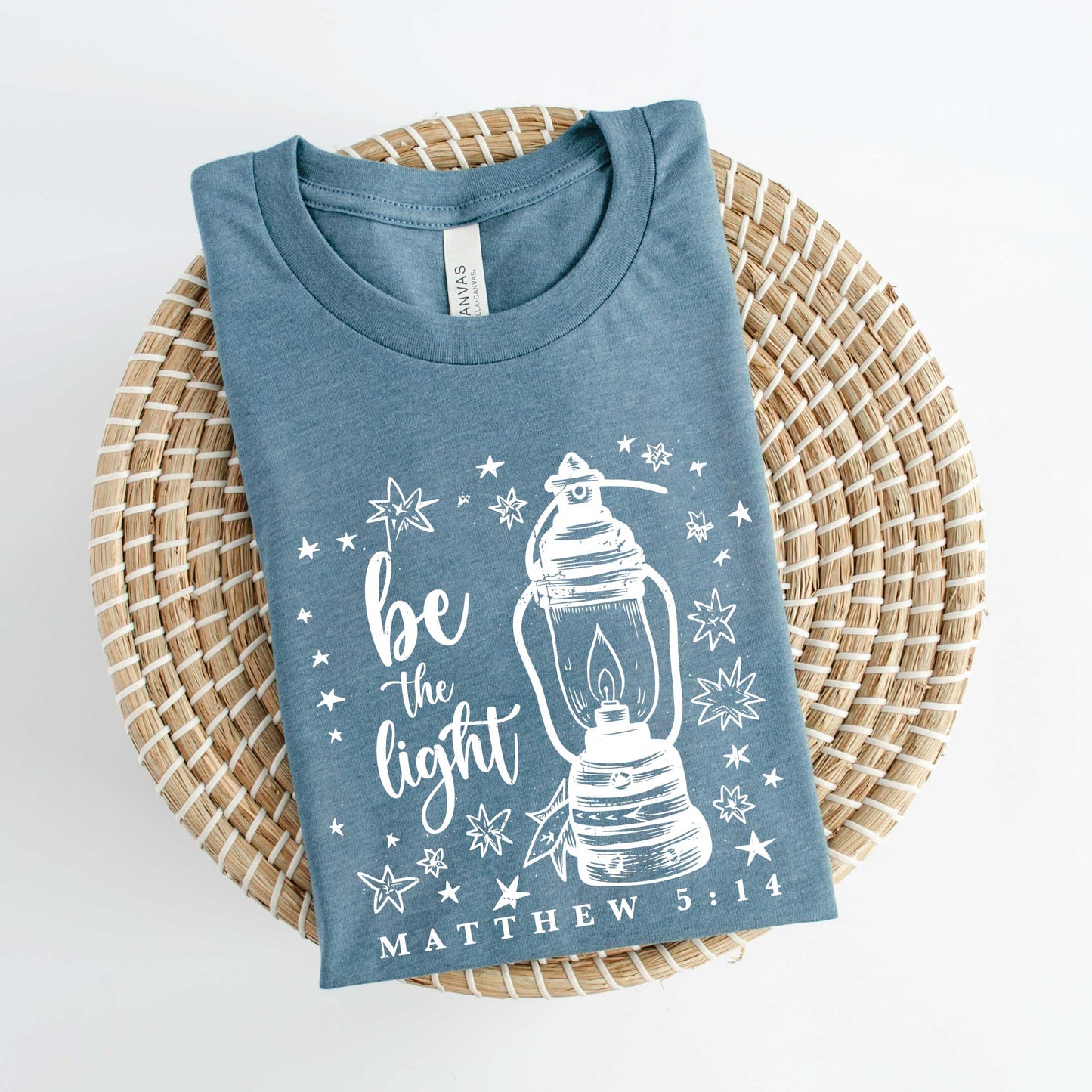 Be The Light Stars | Short Sleeve Graphic Crew Neck