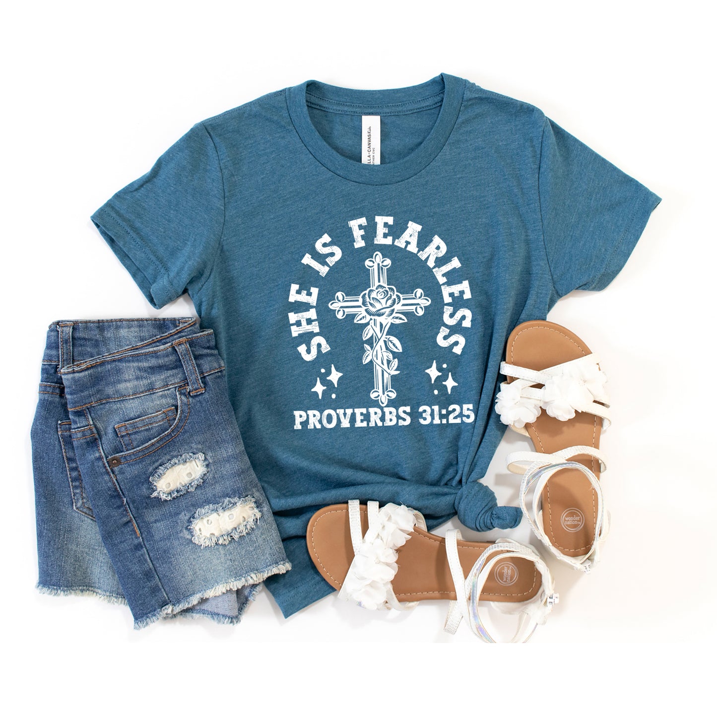 She Is Fearless Youth Short Sleeve Crew