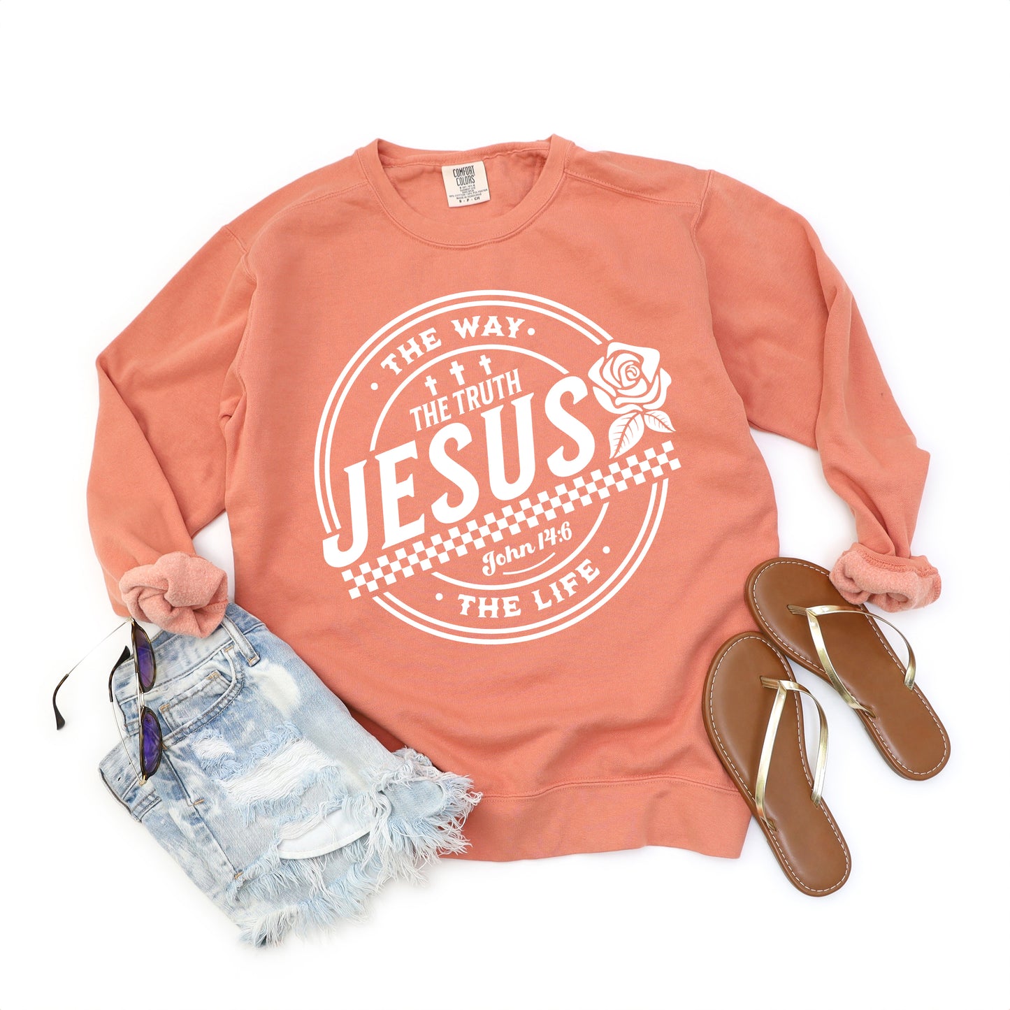Jesus The Way | Garment Dyed Sweatshirt