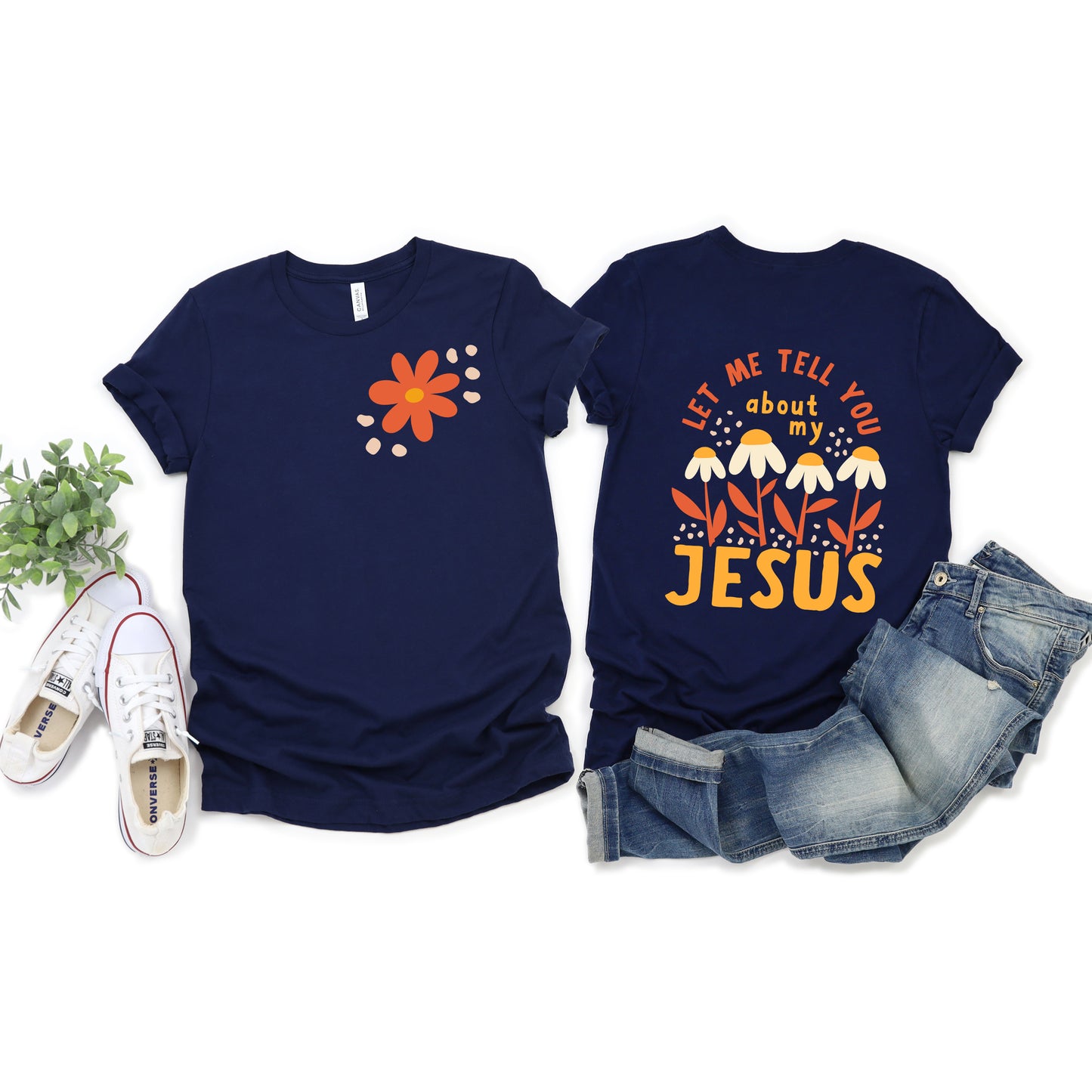 Let Me Tell You Flower | Short Sleeve Crew Neck | Front and Back Ink
