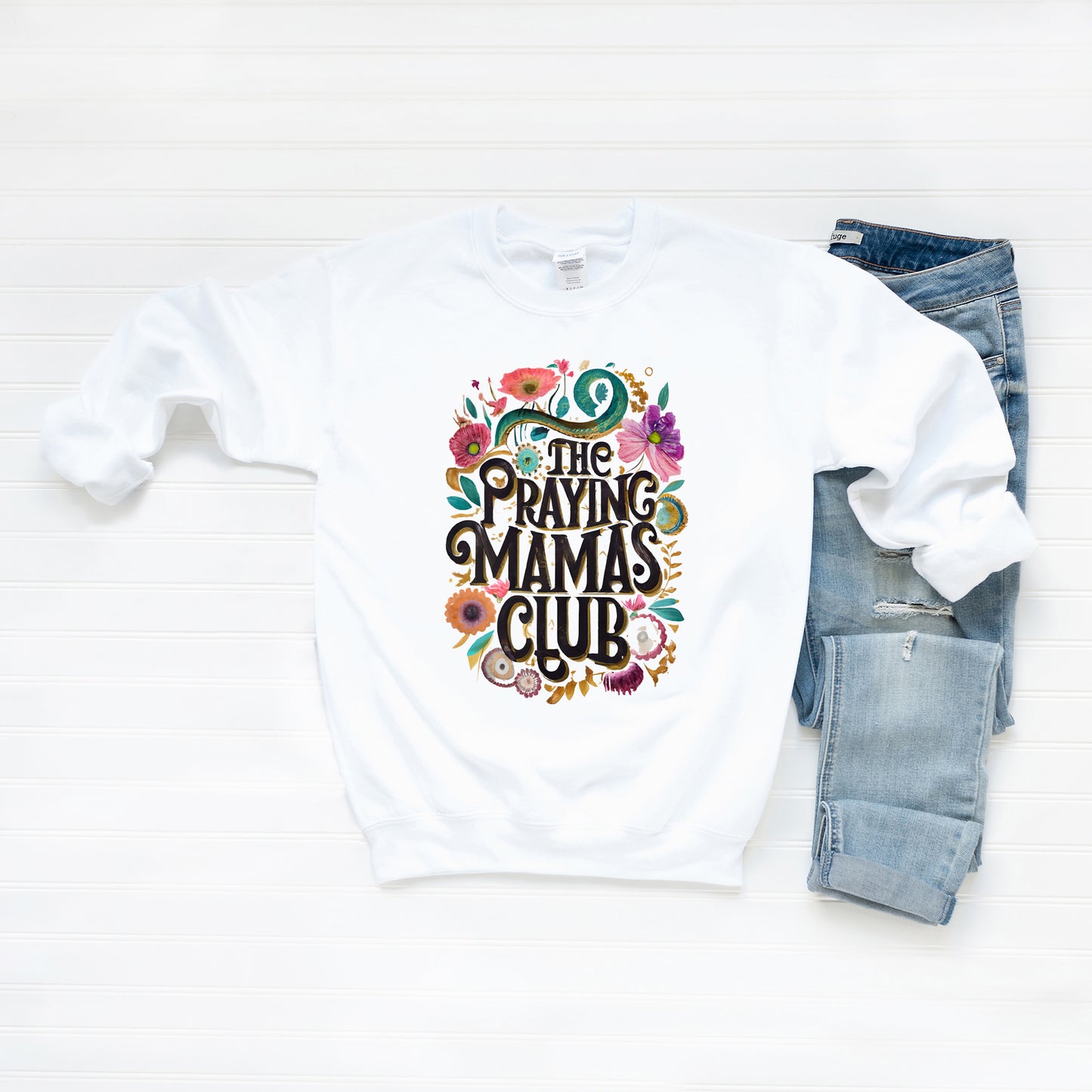 Praying Mama Club Floral | Graphic Sweatshirt