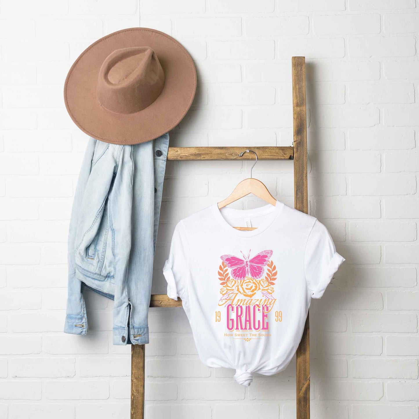 Amazing Grace Butterfly | Short Sleeve Crew Neck
