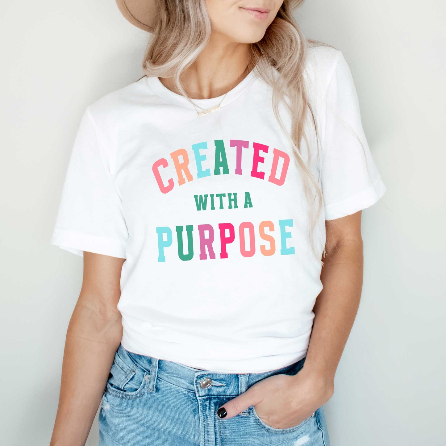 Created With a Purpose Colorful | Short Sleeve Crew Neck