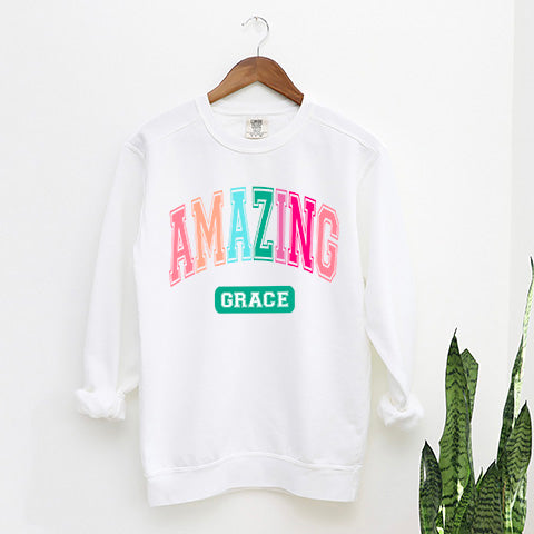 Grace Block Colorful | Garment Dyed Sweatshirt
