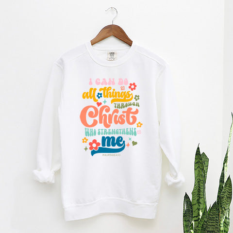 I Can Do All Things Colorful | Garment Dyed Sweatshirt
