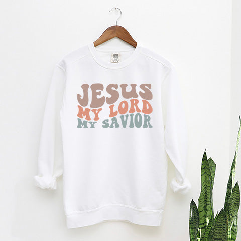 Jesus My Lord Wavy | Garment Dyed Sweatshirt