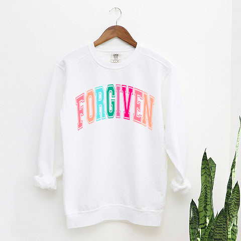 Forgiven Block Colorful | Garment Dyed Sweatshirt