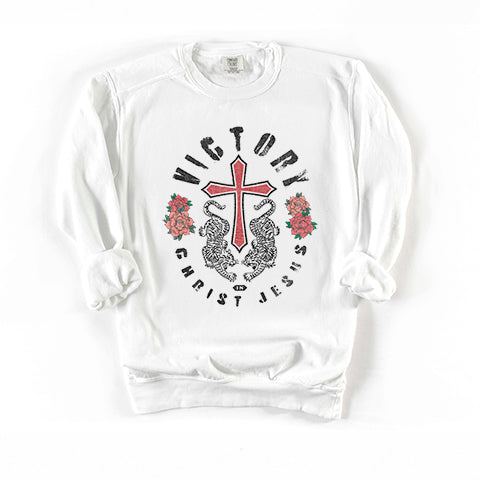 Victory Cross | Garment Dyed Sweatshirt