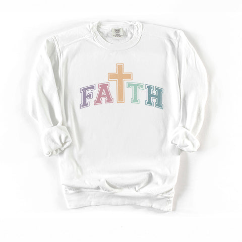 Faith Cross | Garment Dyed Sweatshirt