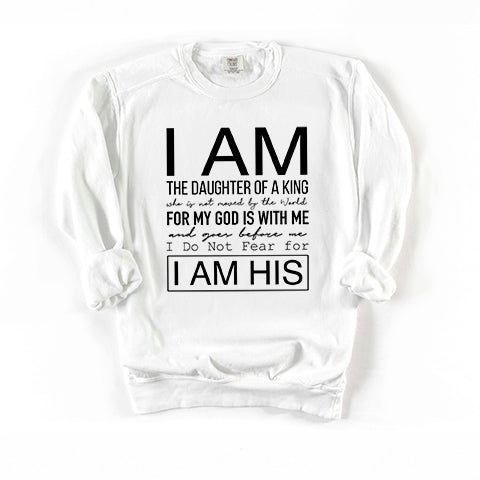 I Am The Daughter Of A King | Garment Dyed Sweatshirt