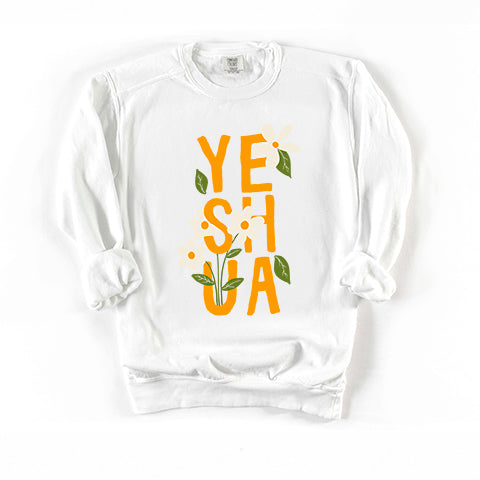 Floral Yeshua | Garment Dyed Sweatshirt