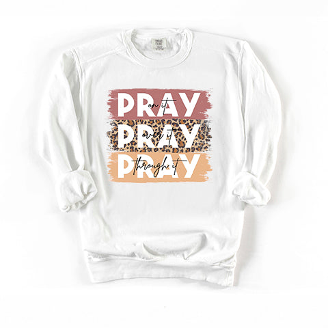 Pray On It Colorful | Garment Dyed Sweatshirt
