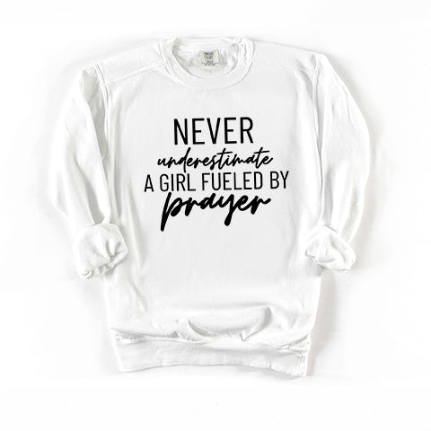 Never Underestimate a Girl | Garment Dyed Sweatshirt