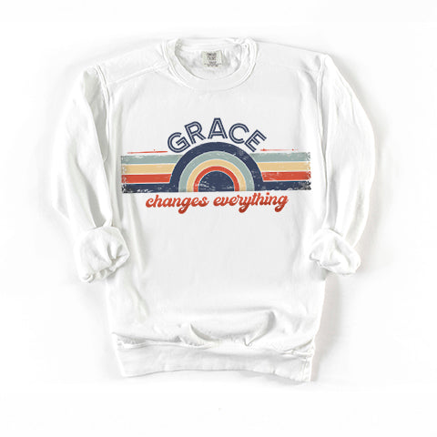 Grace Changes Everything Colorful | Garment Dyed Sweatshirt