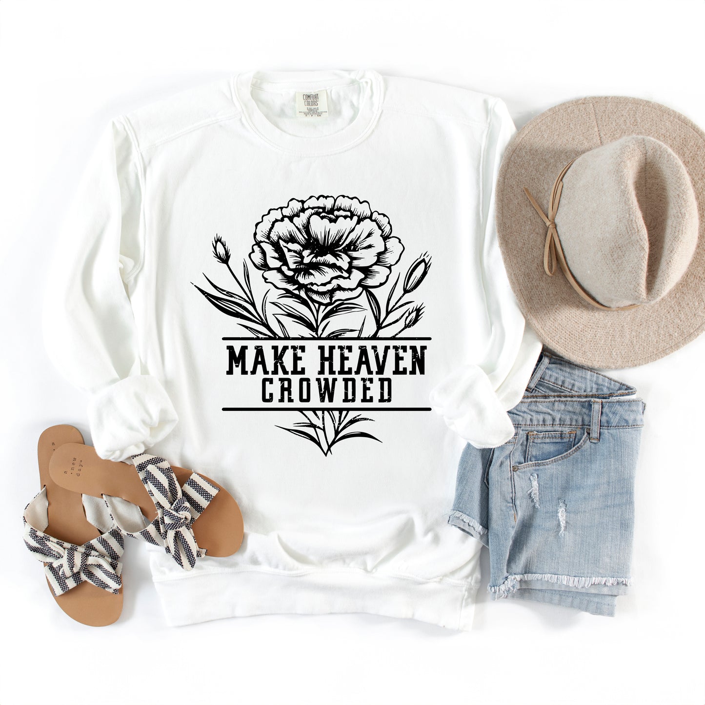 Make Heaven Crowded Flower | Garment Dyed Sweatshirt