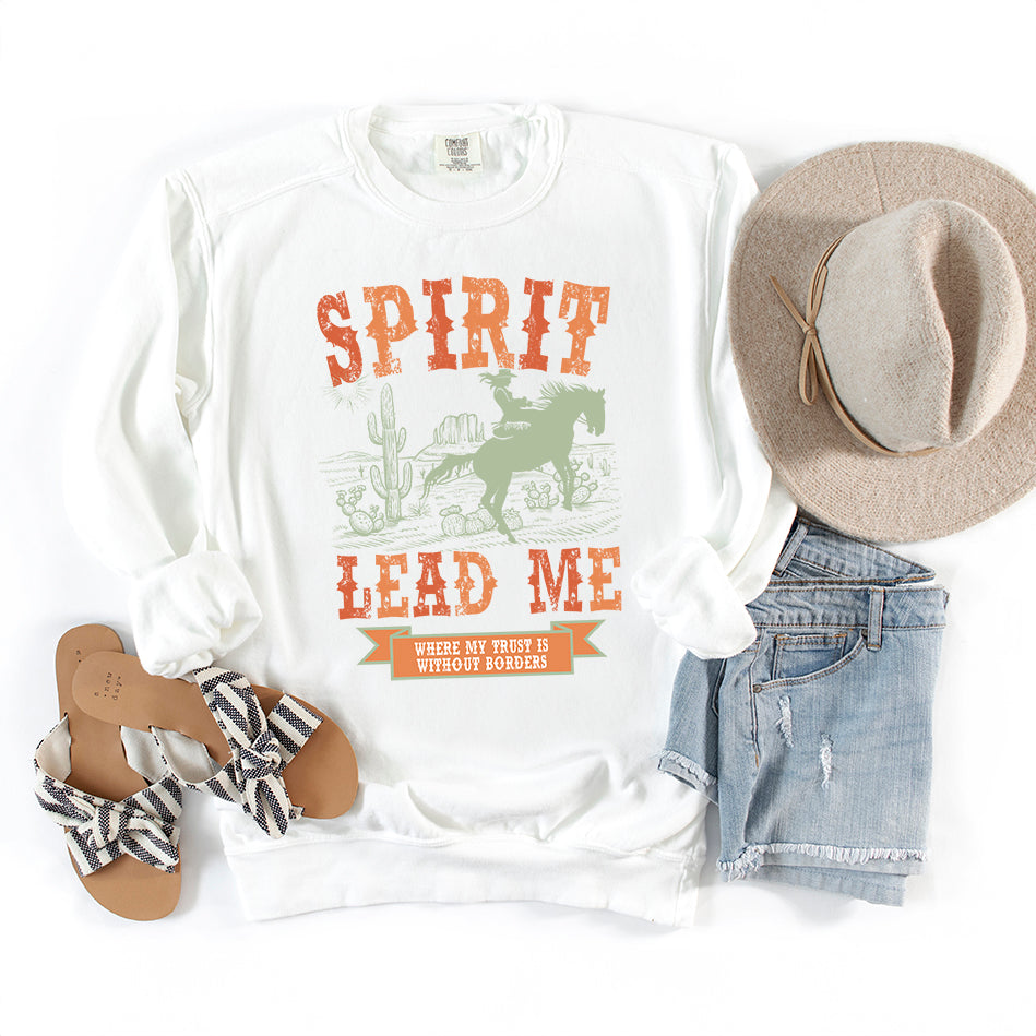 Spirit Lead Me Western | Garment Dyed Sweatshirt