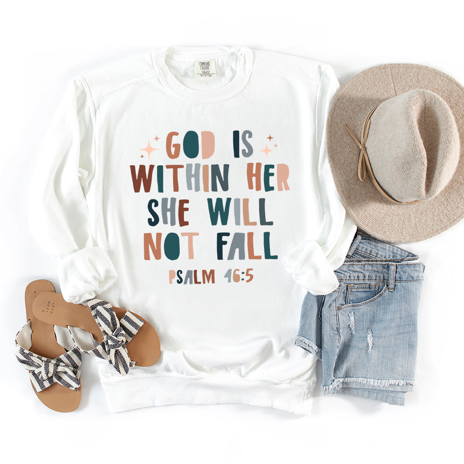 She Will Not Fall | Garment Dyed Sweatshirt