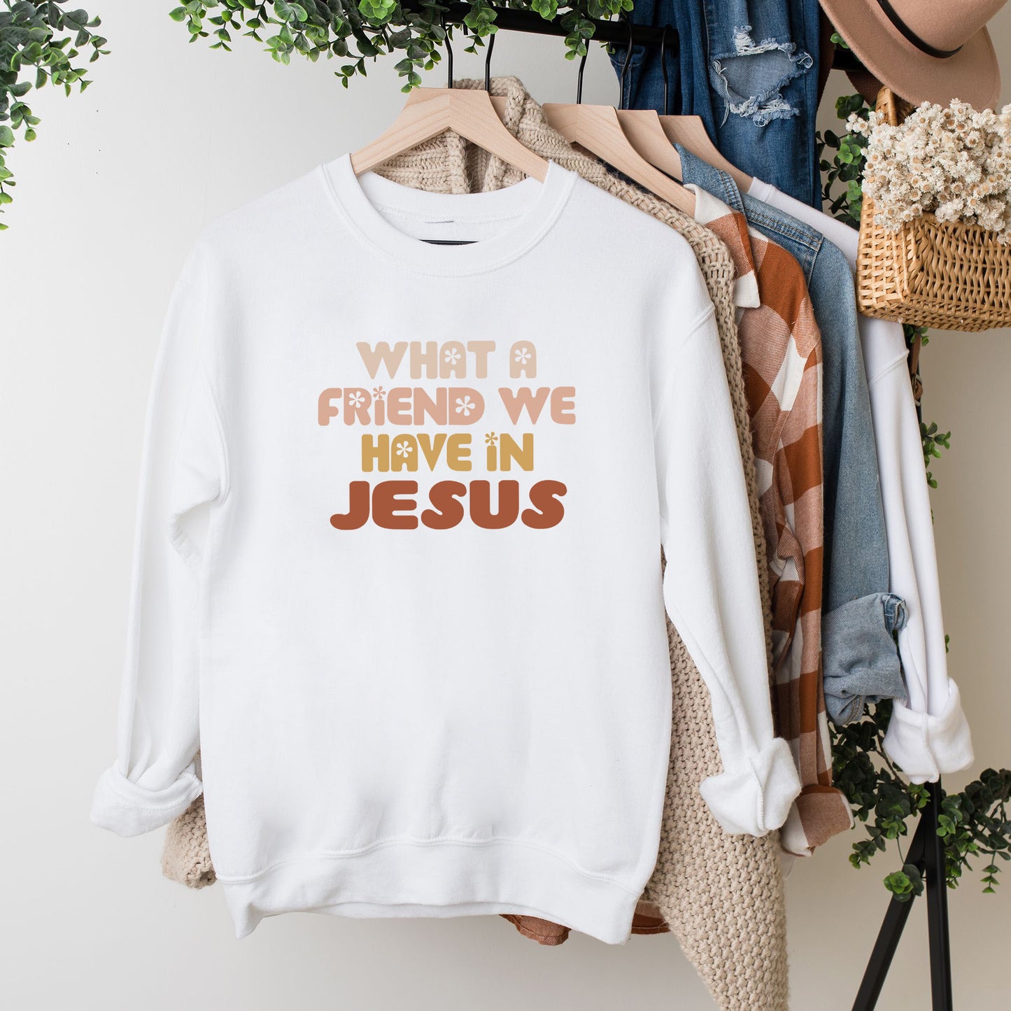 What A Friend We Have In Jesus Flowers | Sweatshirt