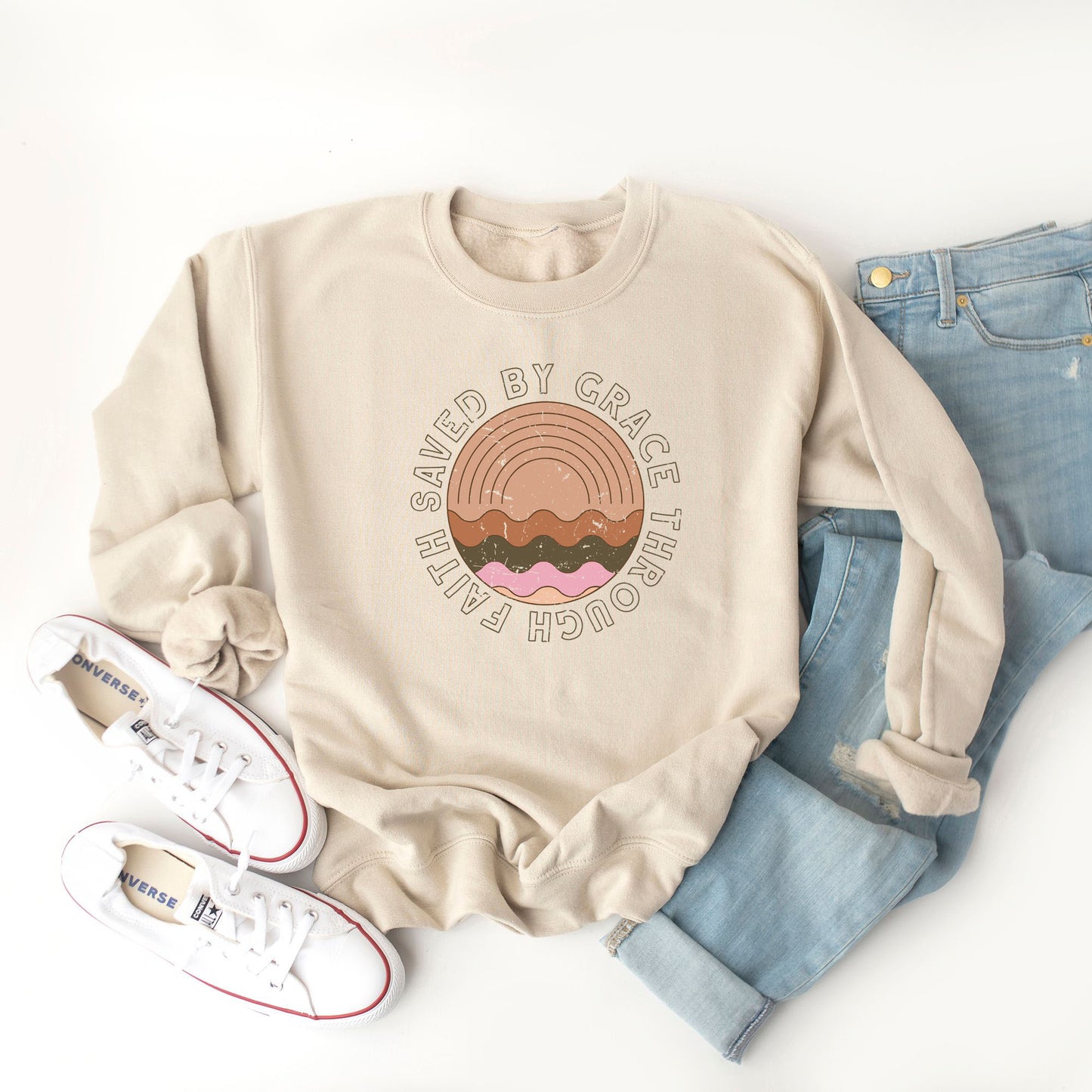 Vintage Saved By Grace | Sweatshirt