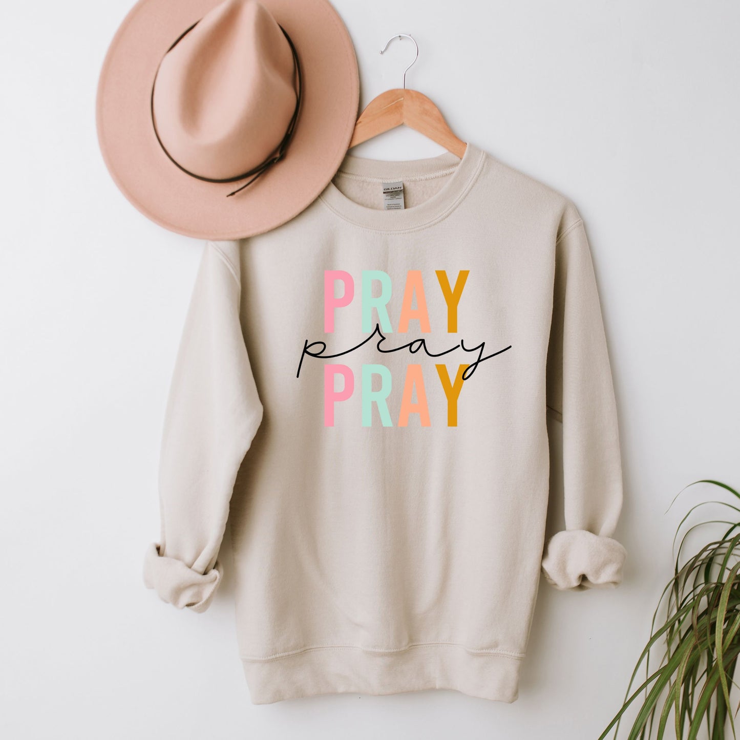 Pray Pray Pray Colorful | Sweatshirt