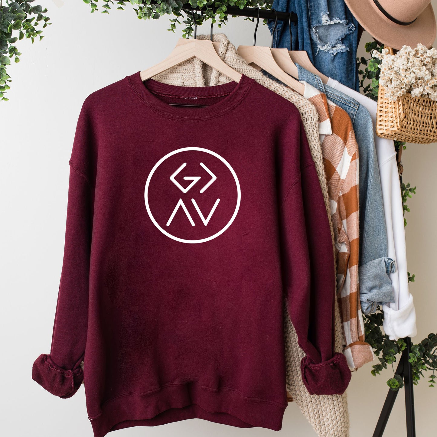 God Is Greater Circle Letters | Sweatshirt
