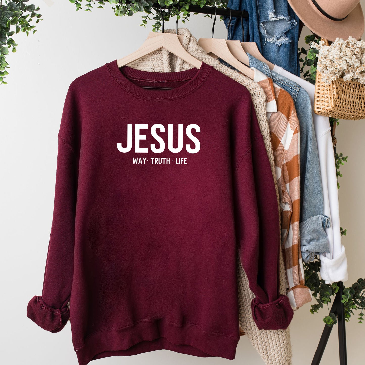 Jesus Way Truth Life | Sweatshirt
