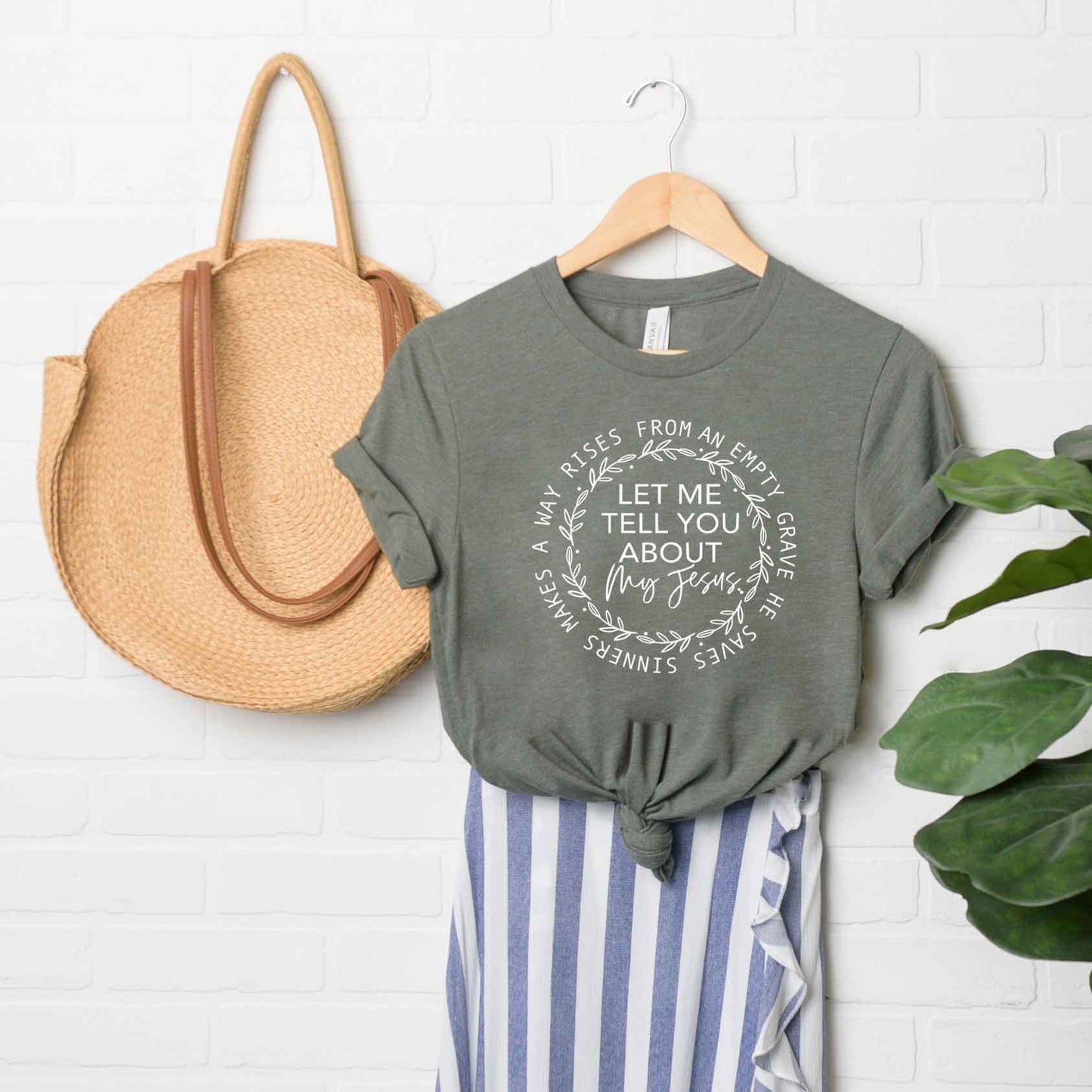 Let Me Tell You About My Jesus | Short Sleeve Crew Neck