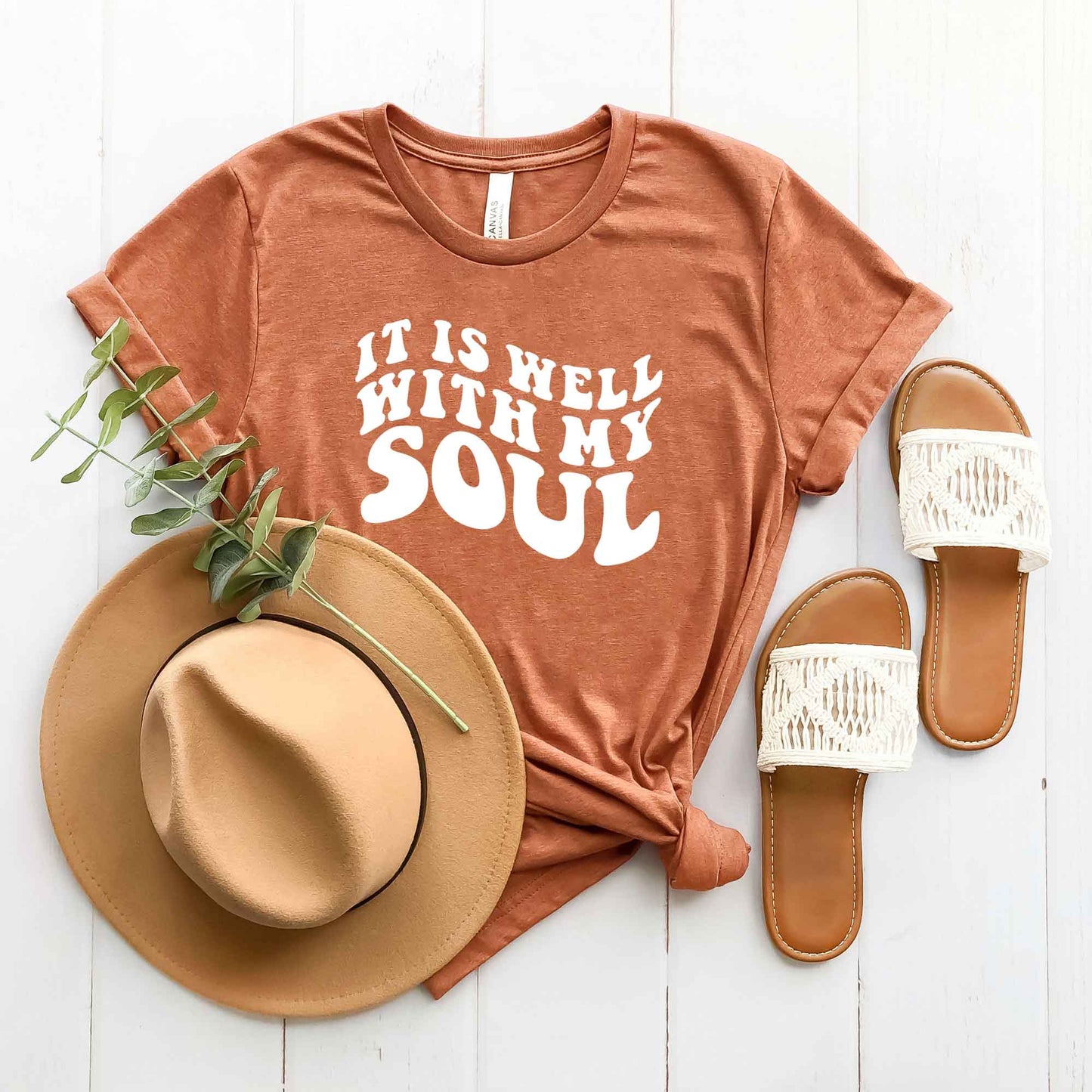 It Is Well Will My Soul Wavy | Short Sleeve Crew Neck