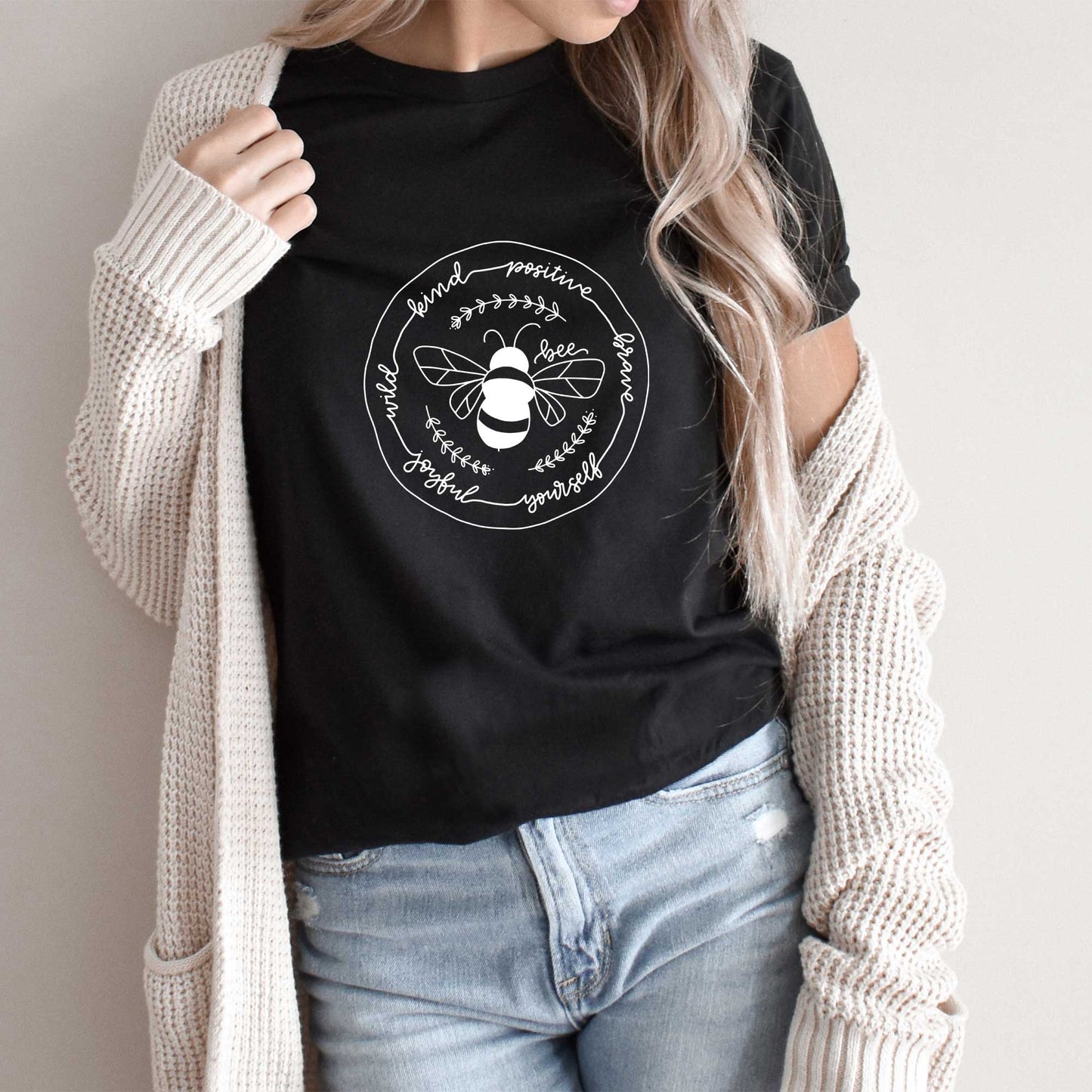 Be Kind Positive Brave | Short Sleeve Crew Neck