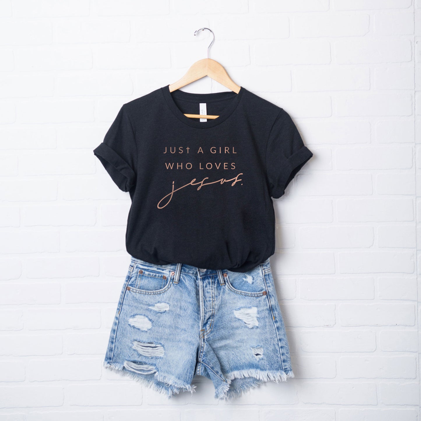 Just A Girl Who Loves Jesus | Short Sleeve Crew Neck