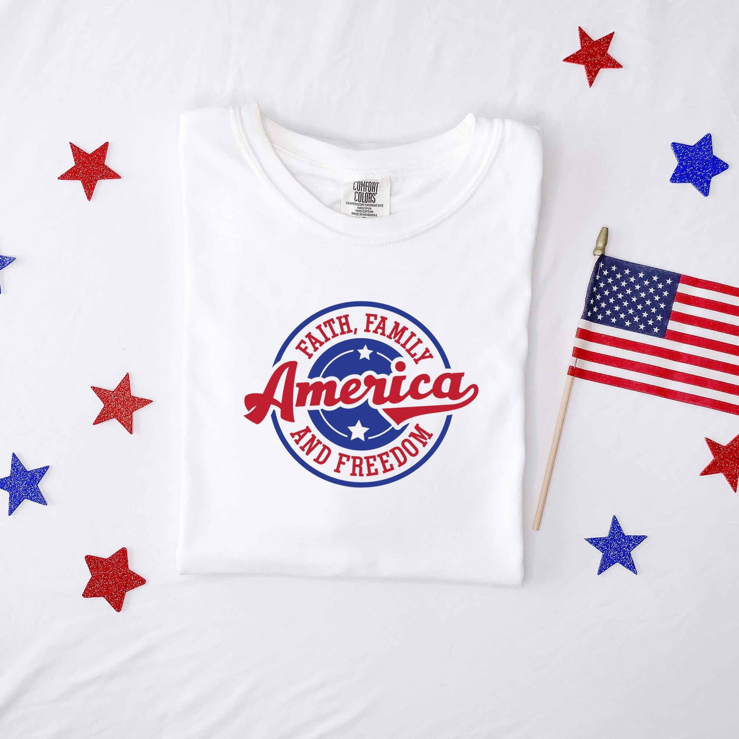 Faith Family Freedom America | Garment Dyed Tee