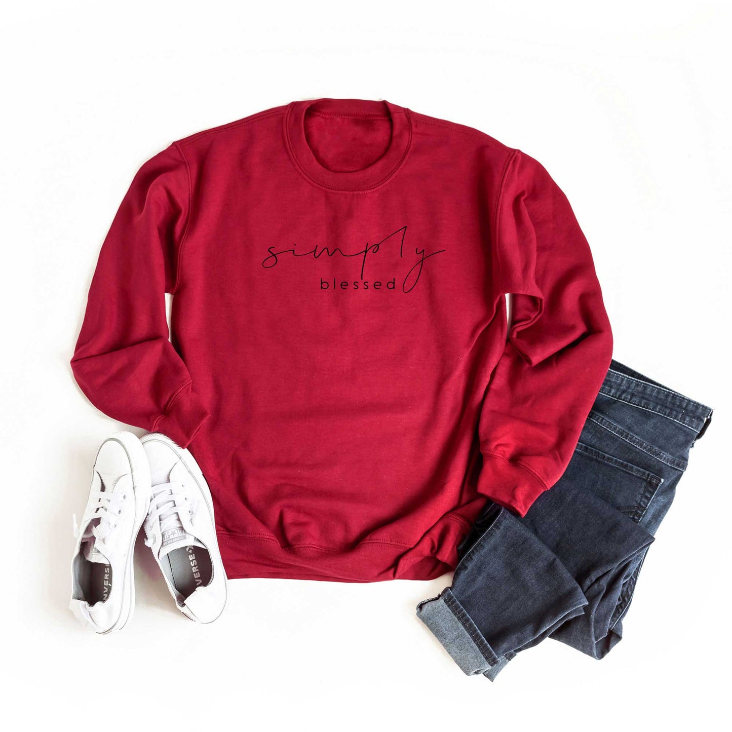 Simply Blessed Cursive | Sweatshirt