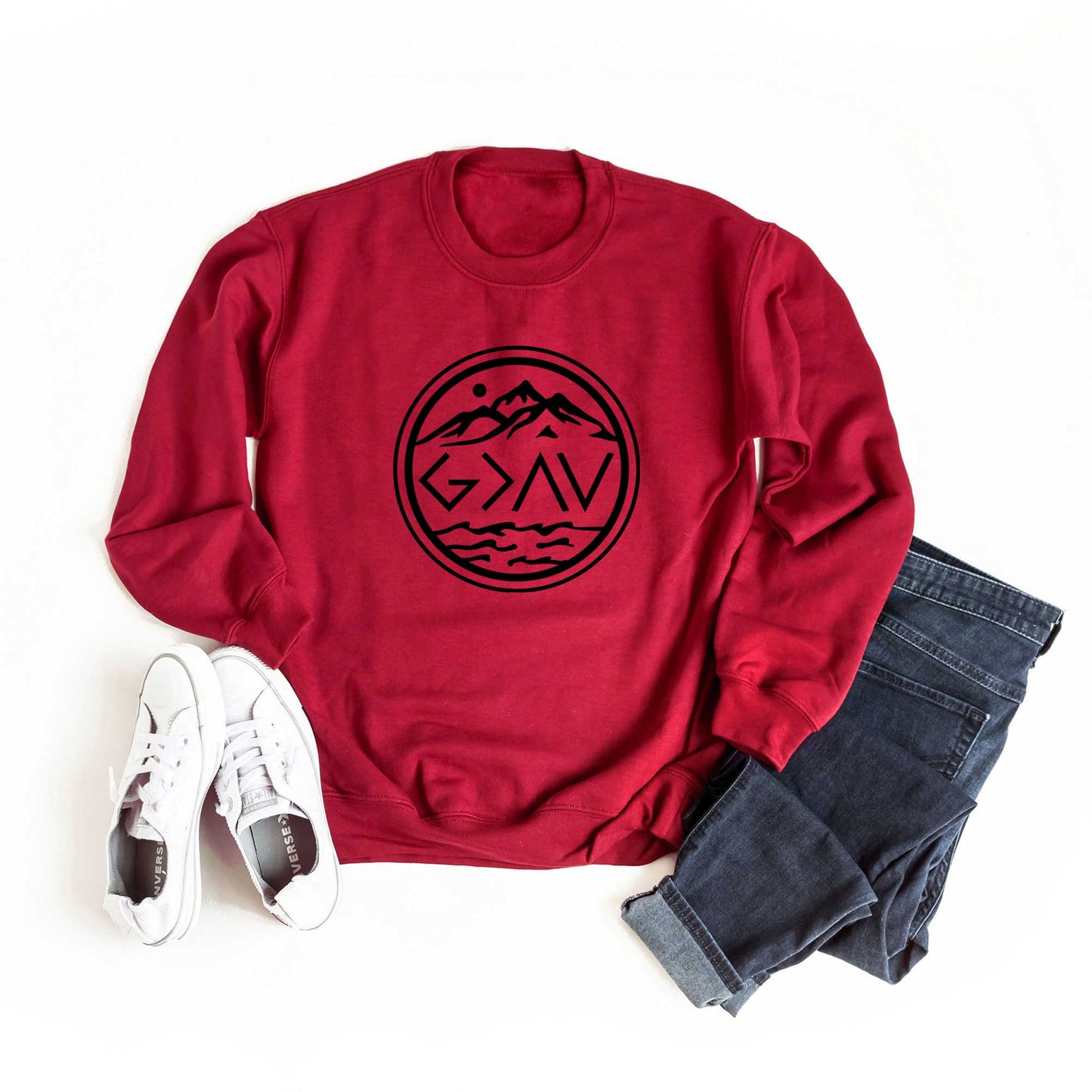 God Is Greater Circle | Sweatshirt