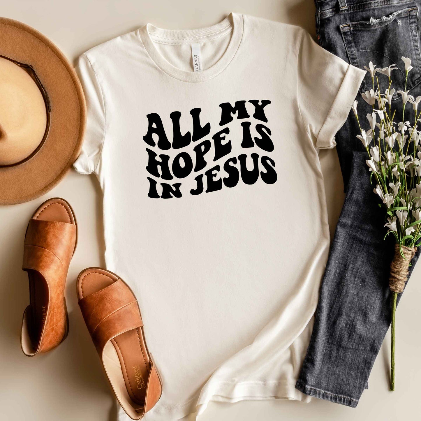 All My Hope Is In Jesus Wavy | Short Sleeve Crew Neck