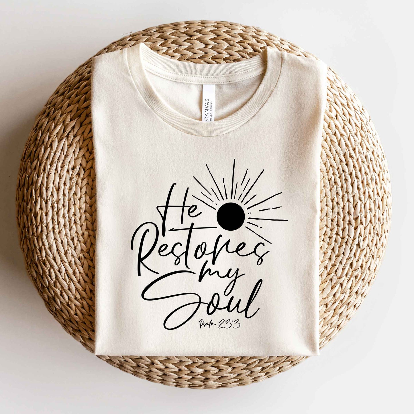 He Restores My Soul | Short Sleeve Crew Neck