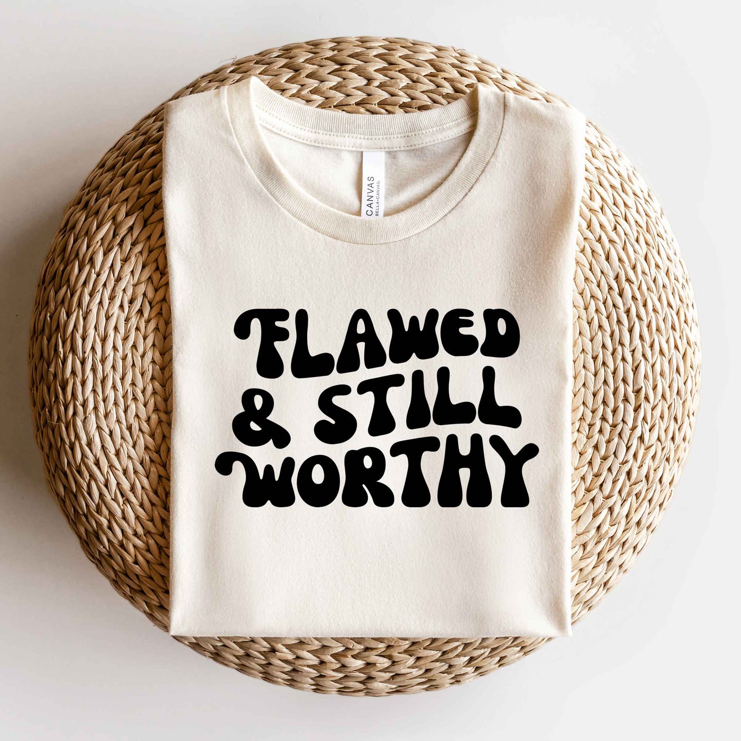 Retro Flawed And Still Worthy | Short Sleeve Crew Neck